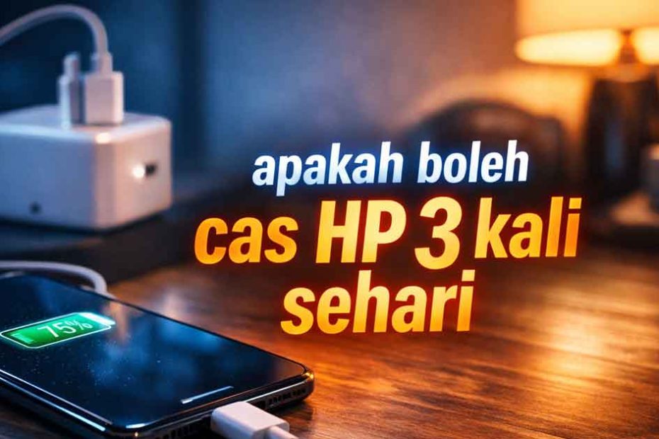 apakah boleh cas hp 3 kali sehari