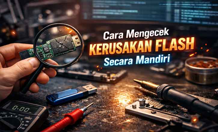cara mengecek kerusakan flash secara mandiri