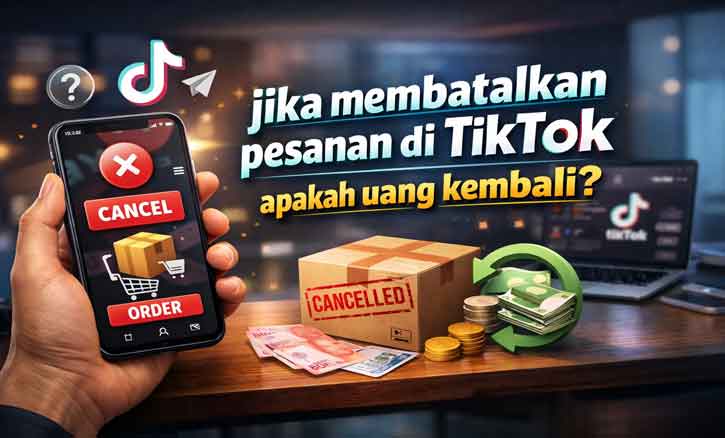 jika membatalkan pesanan di tiktok apakah uang kembali