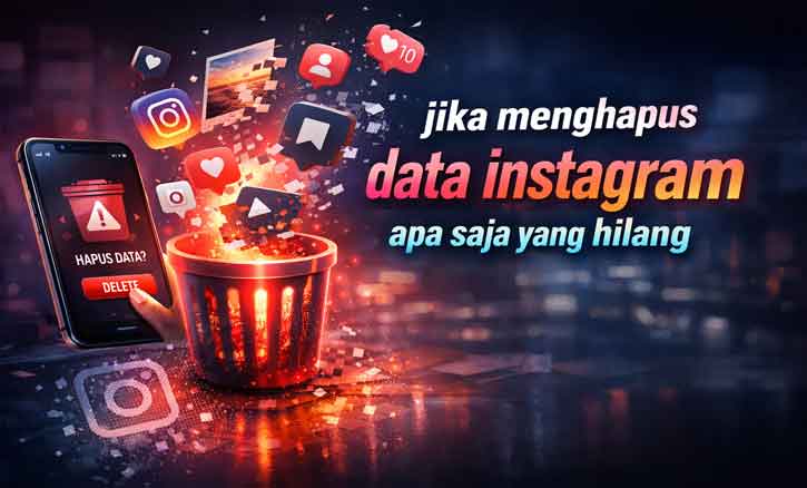 jika menghapus data instagram apa saja yang hilang