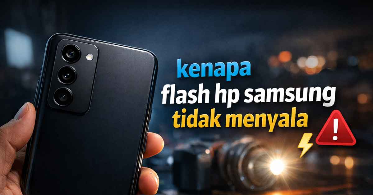kenapa flash hp samsung tidak menyala saat kamera dibuka dan solusi mengatasinya