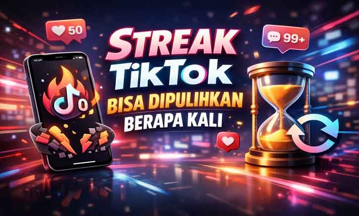streak tiktok bisa dipulihkan berapa kali