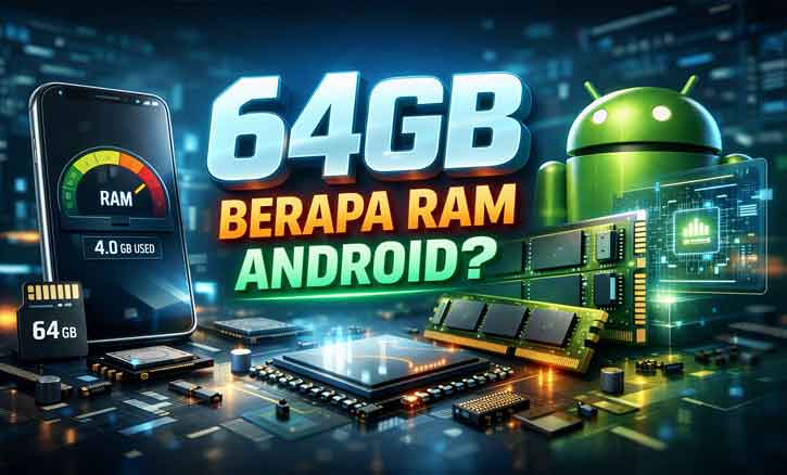 64gb berapa ram android