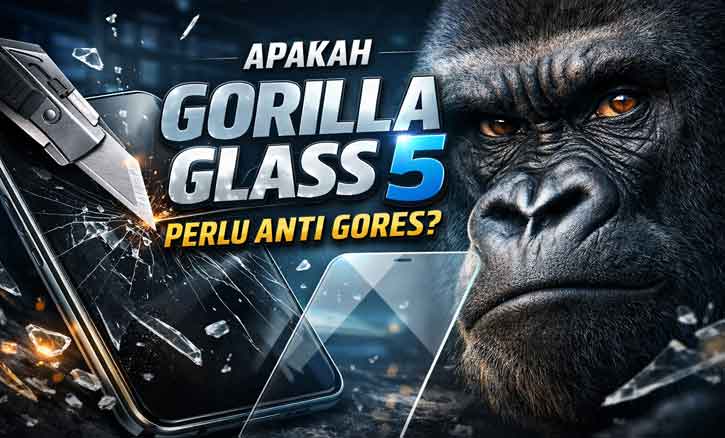 apakah gorilla glass 5 perlu anti gores