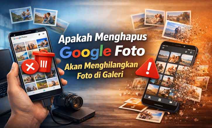 apakah menghapus Google Foto akan menghilangkan foto di galeri ponsel