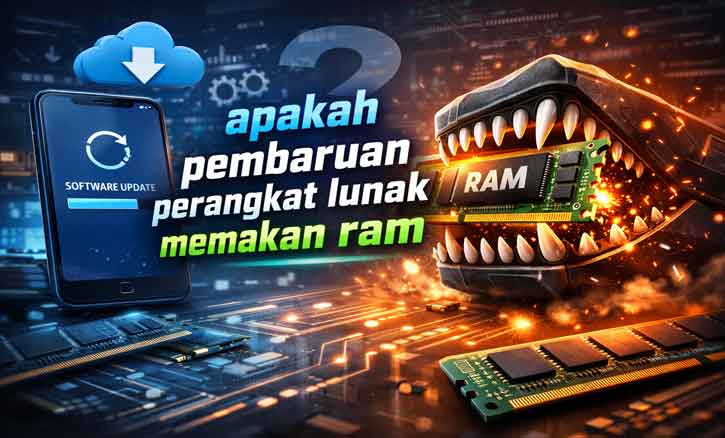 Apakah pembaruan perangkat lunak memakan RAM pada HP Android dan bagaimana pengaruhnya terhadap performa perangkat
