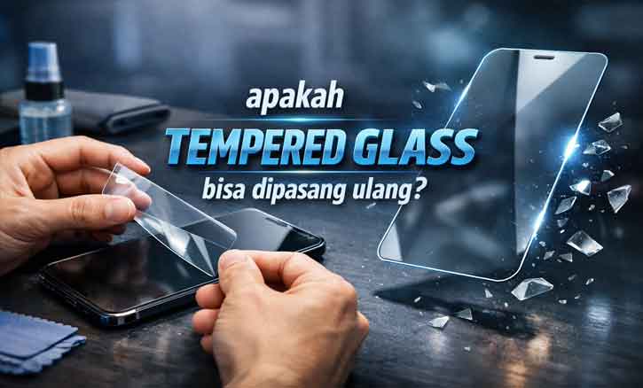 apakah tempered glass bisa dipasang ulang
