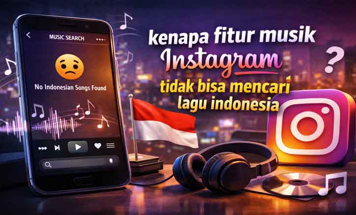 Kenapa fitur musik Instagram tidak bisa mencari lagu Indonesia saat digunakan di Story atau Reels