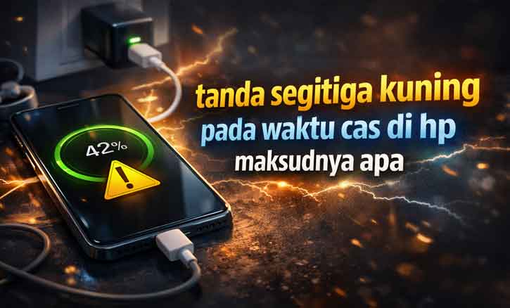 tanda segitiga kuning pada waktu cas di hp maksudnya apa