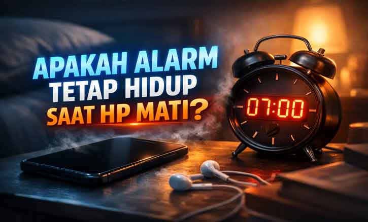 apakah alarm tetap hidup saat hp mati