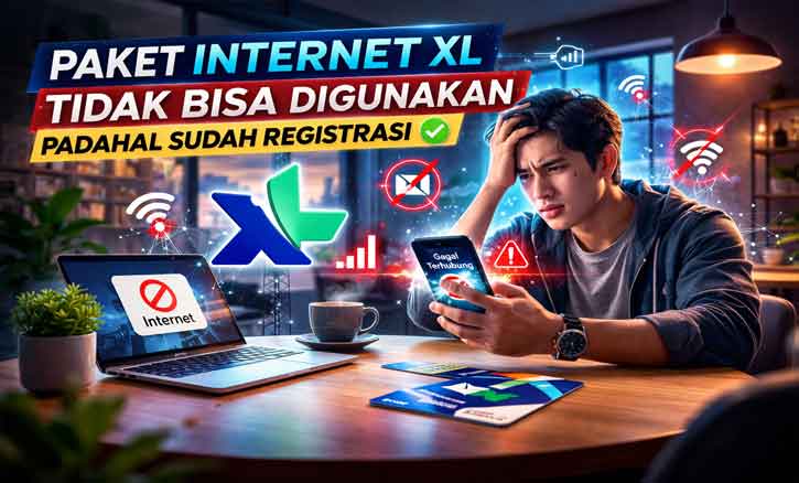paket internet xl tidak bisa digunakan padahal sudah registrasi
