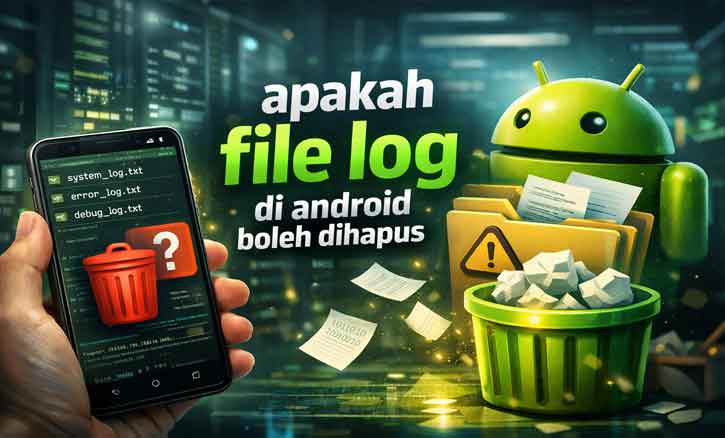 ilustrasi file log di android dan cara aman menghapus file log agar penyimpanan lebih lega