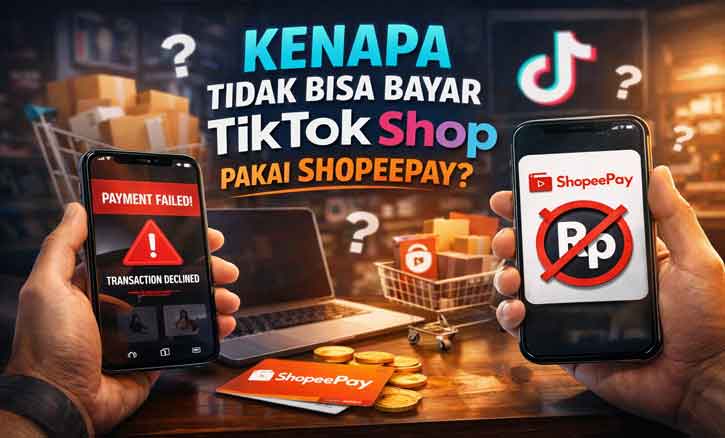 kenapa tidak bisa bayar TikTok Shop pakai ShopeePay saat checkout di aplikasi TikTok