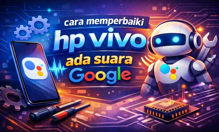 Ilustrasi HP Vivo berbicara sendiri karena fitur TalkBack atau suara Google aktif