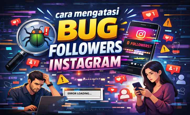 tampilan bug followers Instagram yang menyebabkan jumlah pengikut turun dan tidak bertambah